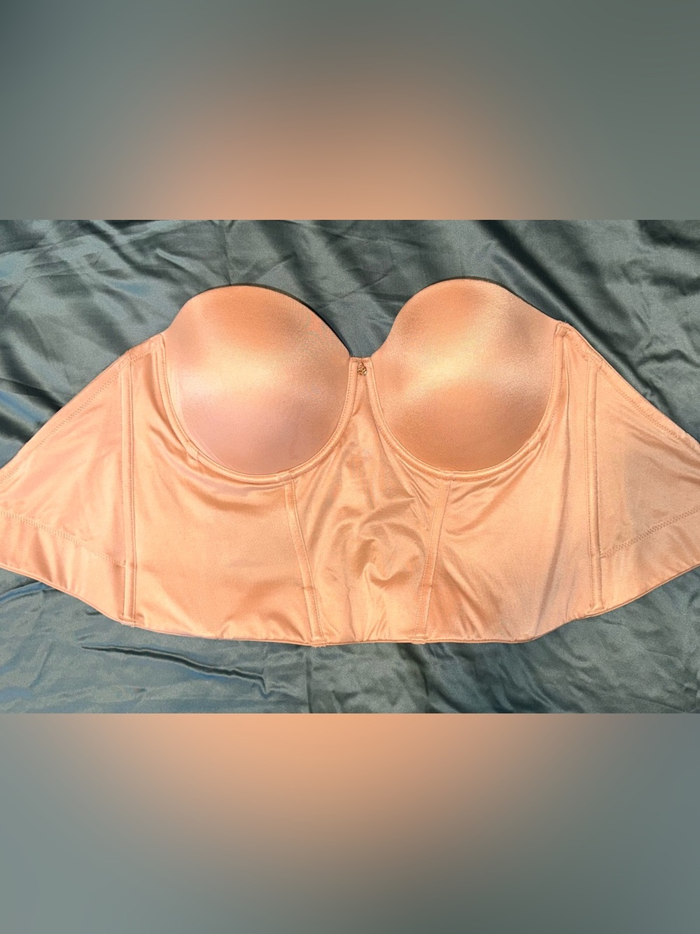 Betsey Johnson Peach Strapless Longline Bustier
